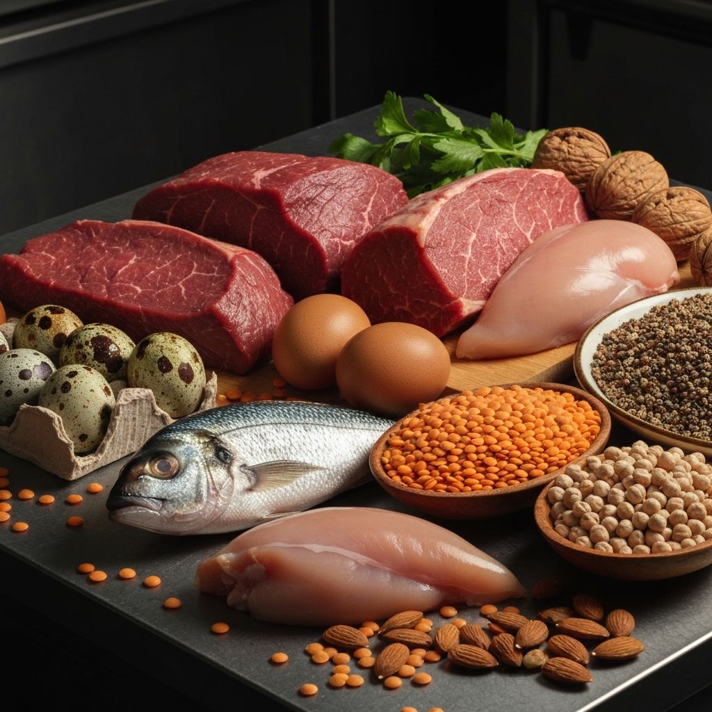 Various protein-rich food sources